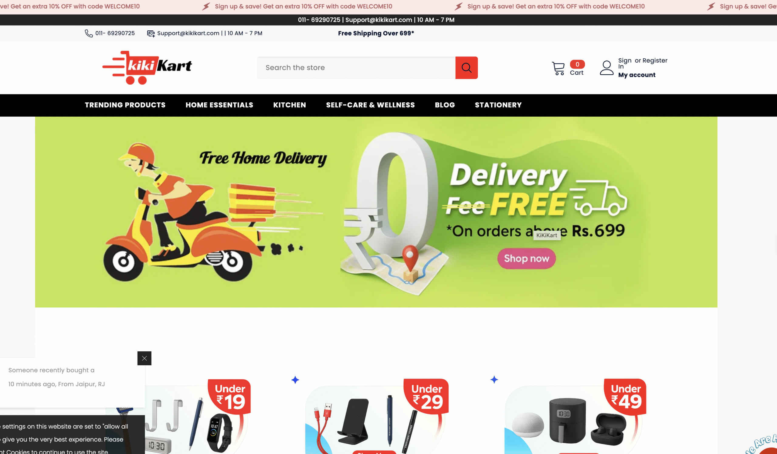 kikikart Shopify store
